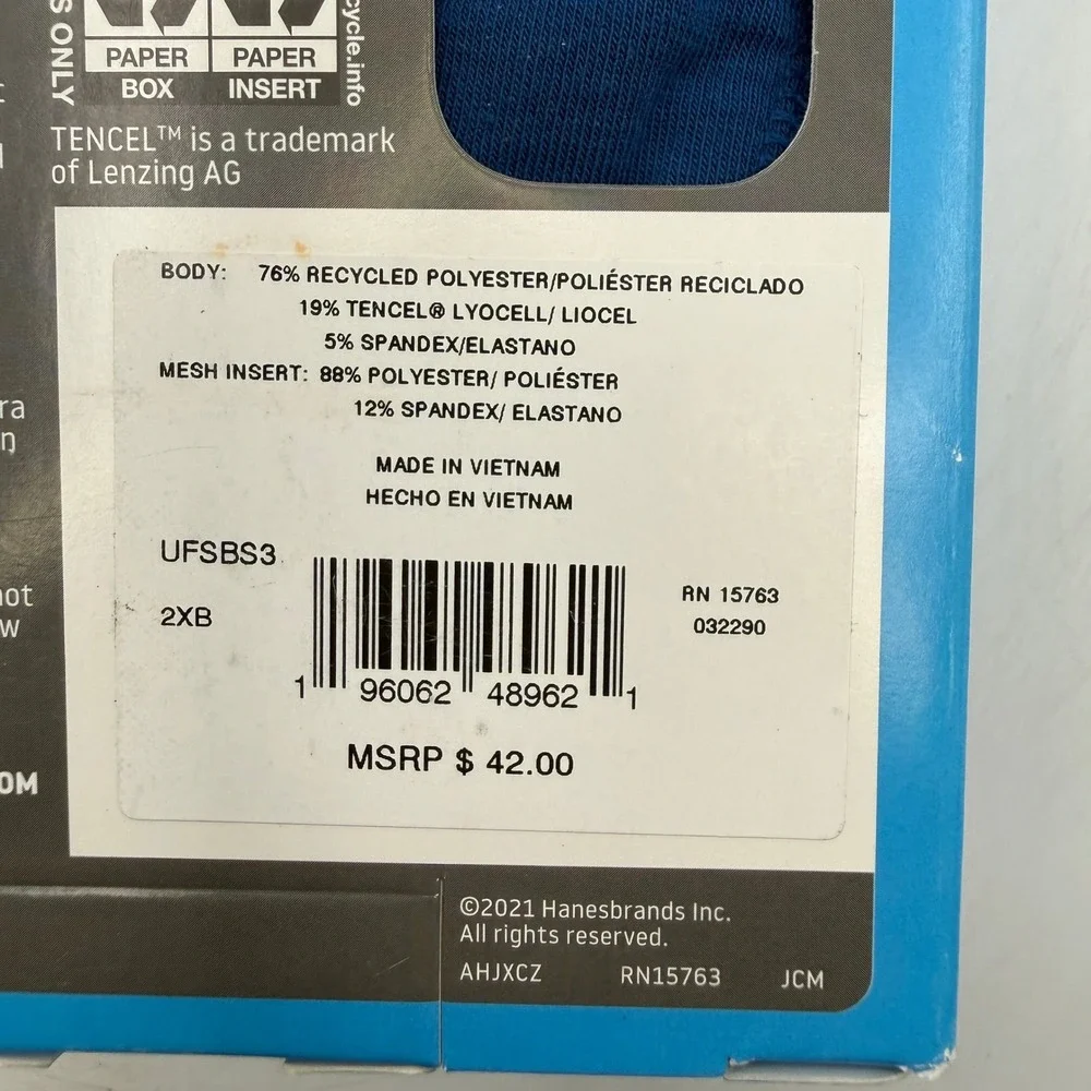 Hanes Ultimate Comfort Flex Fit Boxer Briefs Mens Size 2XB Multi 3pk UFSBS3